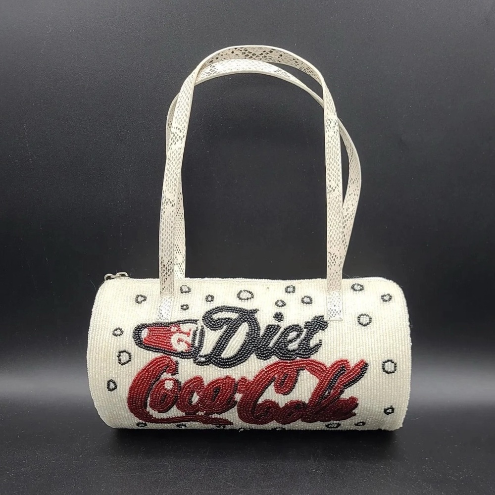 Rare Vintage Beaded Diet Coca Cola Can Handbag